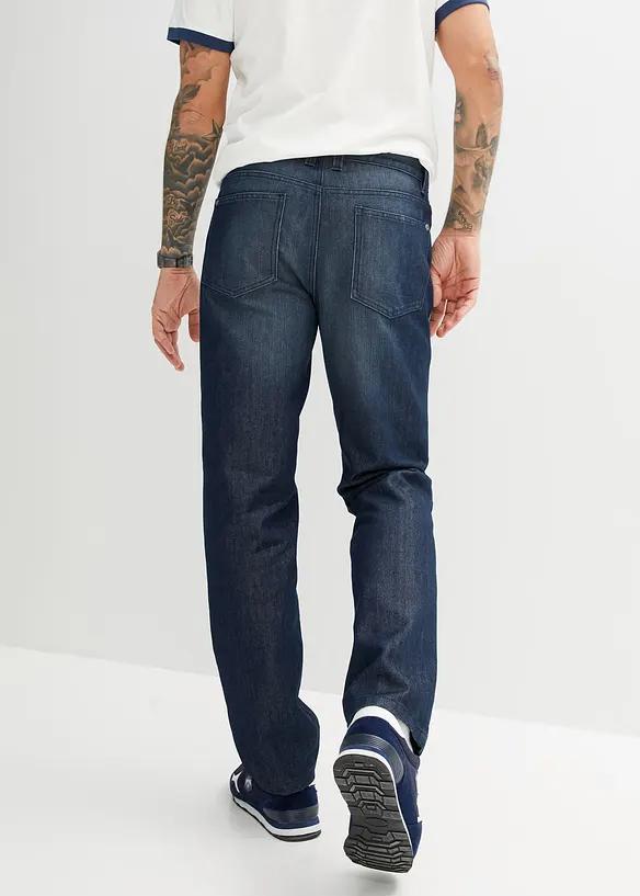 Classic-Fit-Jeans, Straight in blau von hinten - bonprix