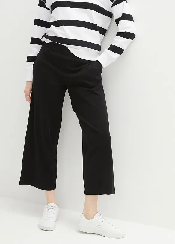 Culotte aus reiner Bio-Baumwolle in schwarz von vorne - bonprix Culotte aus reiner Bio-Baumwolle in schwarz von vorne - bonprix