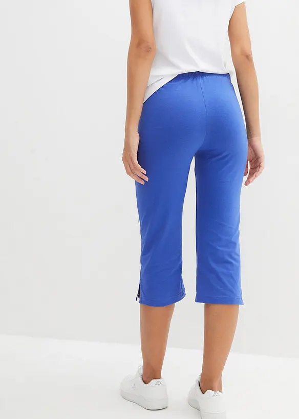 Capri-Hose aus Baumwolle mit Stretch (2er Pack) in blau von hinten - bonprix