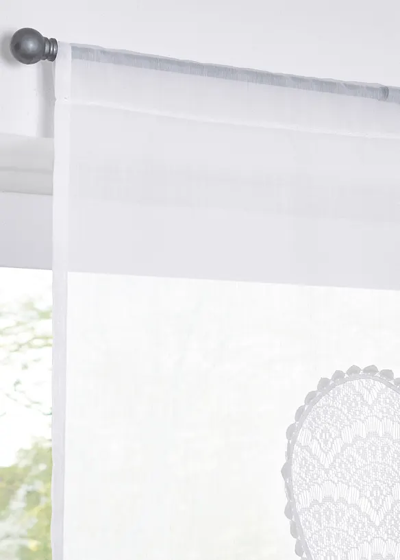 Türvorhang mit Häkelkante in weiß - bonprix