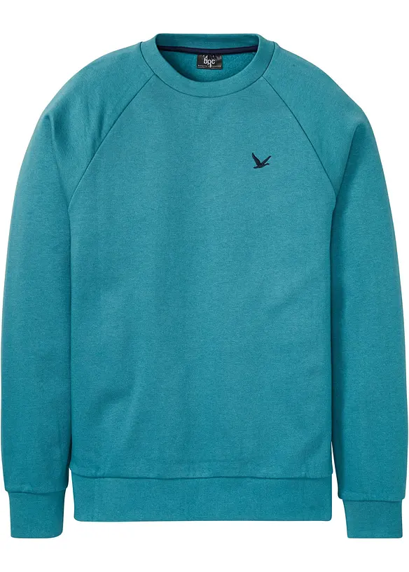 Sweatshirt in Regular Fit in petrol von vorne - bonprix