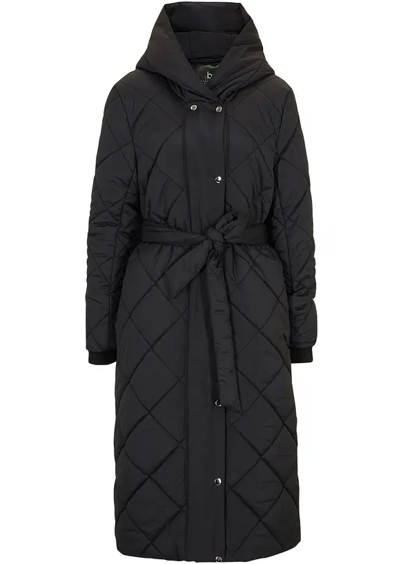 Leichter Steppmantel in schwarz von vorne - bonprix