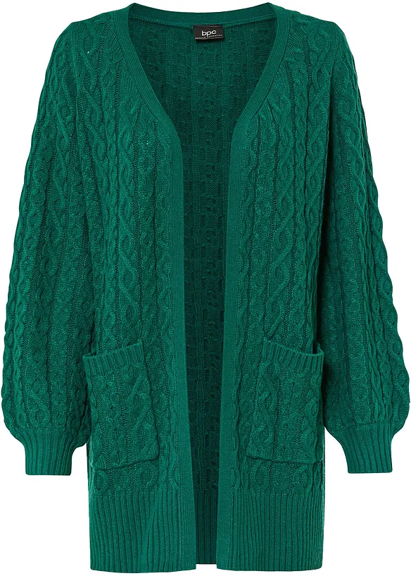 Gemutlicher Strick Cardigan mit Taschen grun Damen bonprix