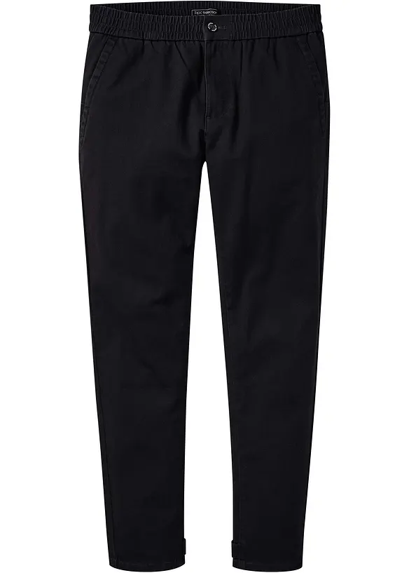 Regular Fit Chinohose, Tapered in schwarz von vorne - bpc selection