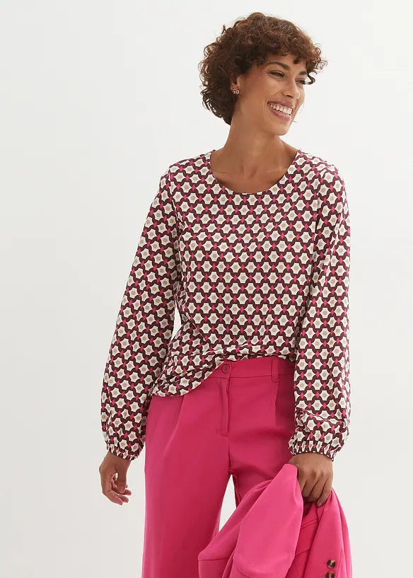 Langarmshirt in weiß von vorne (im Anschnitt) - bonprix Langarmshirt in weiß von vorne (im Anschnitt) - bonprix