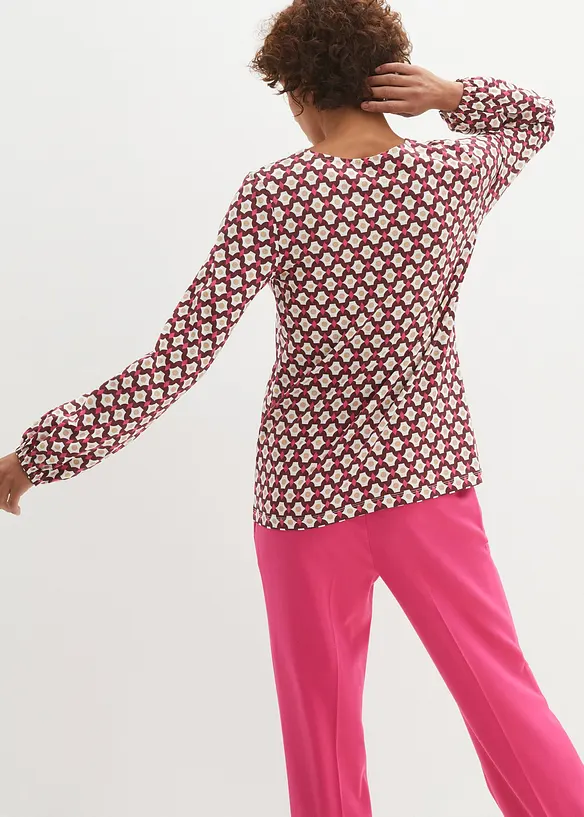 Langarmshirt in weiß von hinten (im Anschnitt) - bonprix Langarmshirt in weiß von hinten (im Anschnitt) - bonprix