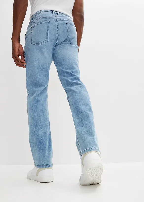 Regular-Fit-Jeans, Straight in blau von hinten - bonprix