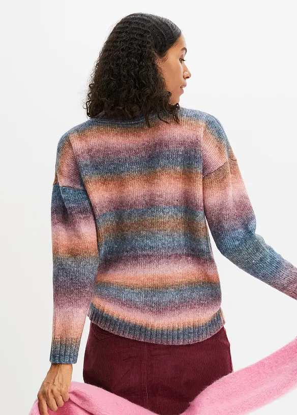 Pullover mit Farbverlauf und Wollanteil in rosa von hinten (im Anschnitt) - bonprix Pullover mit Farbverlauf und Wollanteil in rosa von hinten (im Anschnitt) - bonprix