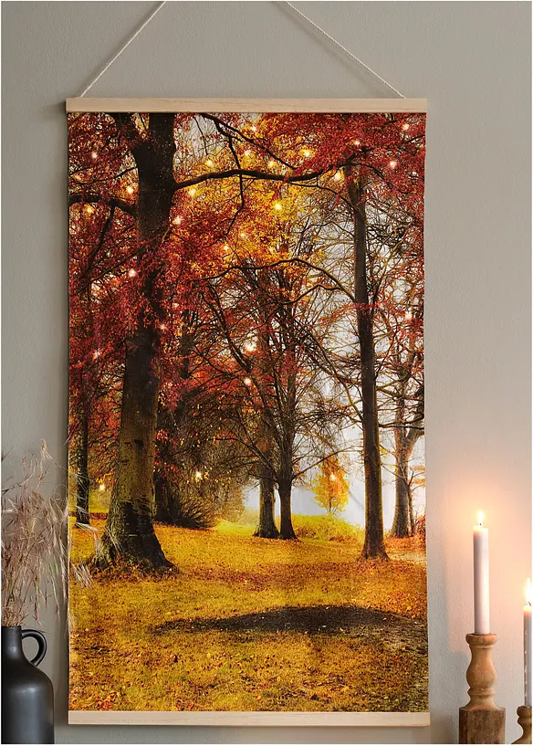 LED-Leinwandbild zum Hängen in orange (Ambiente) - bonprix