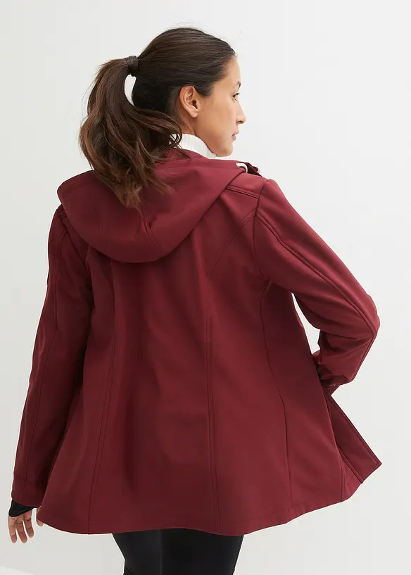 wasserabweisende Softshelljacke in rot von hinten (im Anschnitt) - bonprix