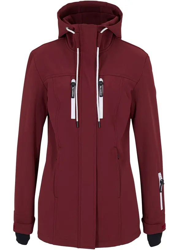 wasserabweisende Softshelljacke in rot von vorne - bonprix