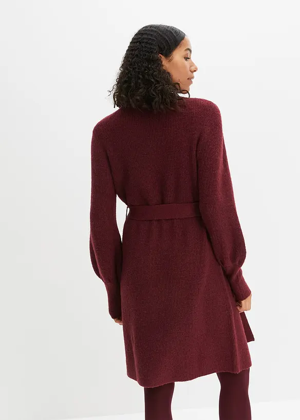 Strickkleid in rot von hinten (Totalaufnahme) - bonprix