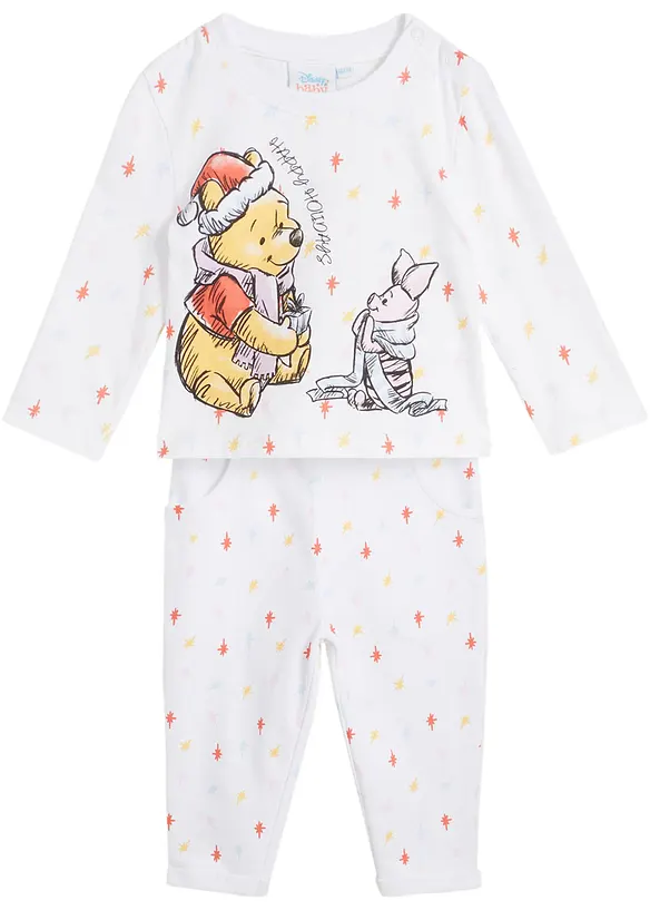 Baby Disney Winnie The Pooh Shirt und Sweathose (2-tlg.Set) in weiß von vorne - Disney