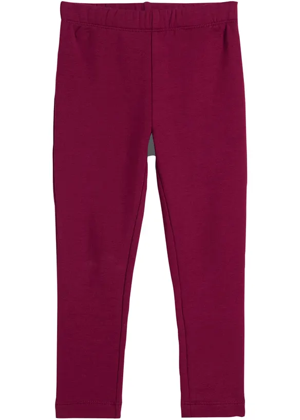 Thermo-Leggings aus elastischem Baumwoll-Mix in lila von vorne - bonprix