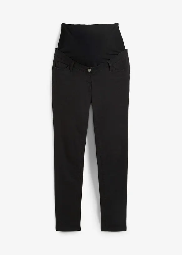 Umstandshose mit Stretch, Slim fit in schwarz von vorne - bonprix