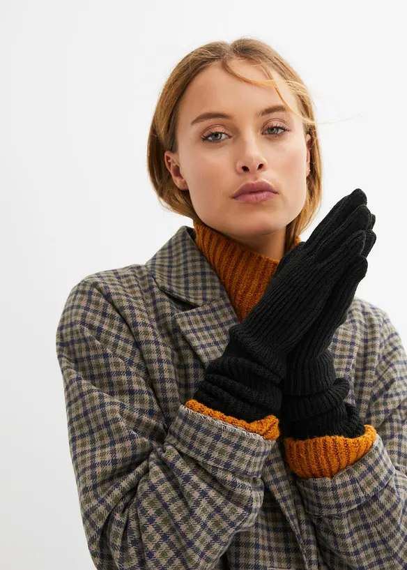 Handschuhe in schwarz von vorne (im Anschnitt) - bonprix