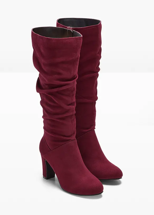 Stiefel mit Raffung in rot - bonprix Stiefel mit Raffung in rot - bonprix