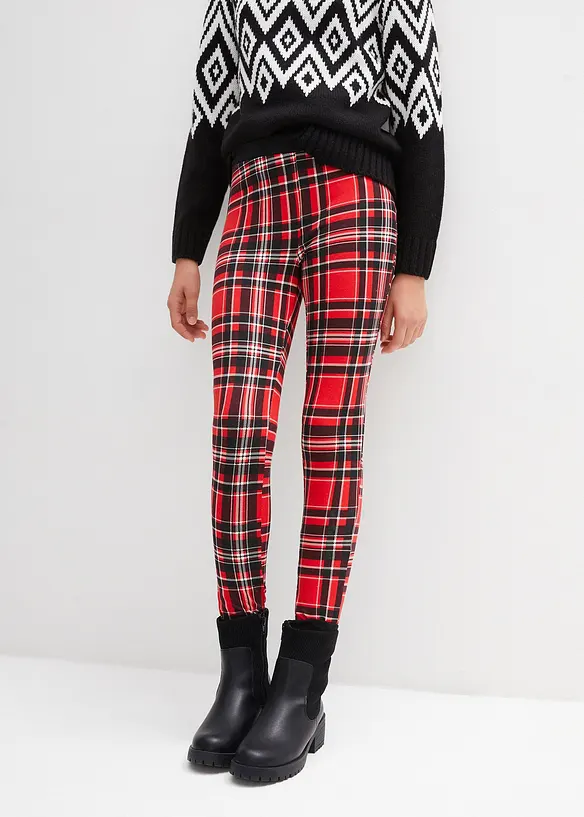 Thermo-Leggings mit Bequembund in rot von vorne - bonprix