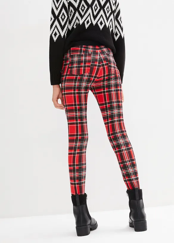 Thermo-Leggings mit Bequembund in rot von hinten - bonprix