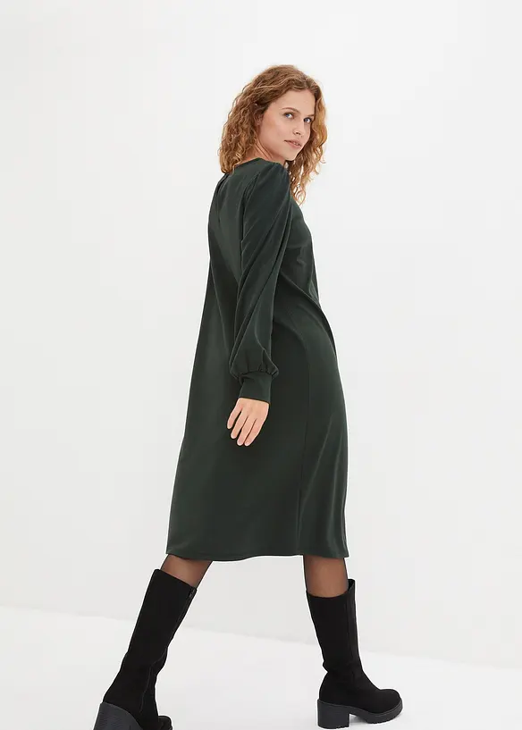 Jerseykleid aus Punto di Roma in grün von hinten (Totalaufnahme) - bonprix Jerseykleid aus Punto di Roma in grün von hinten (Totalaufnahme) - bonprix