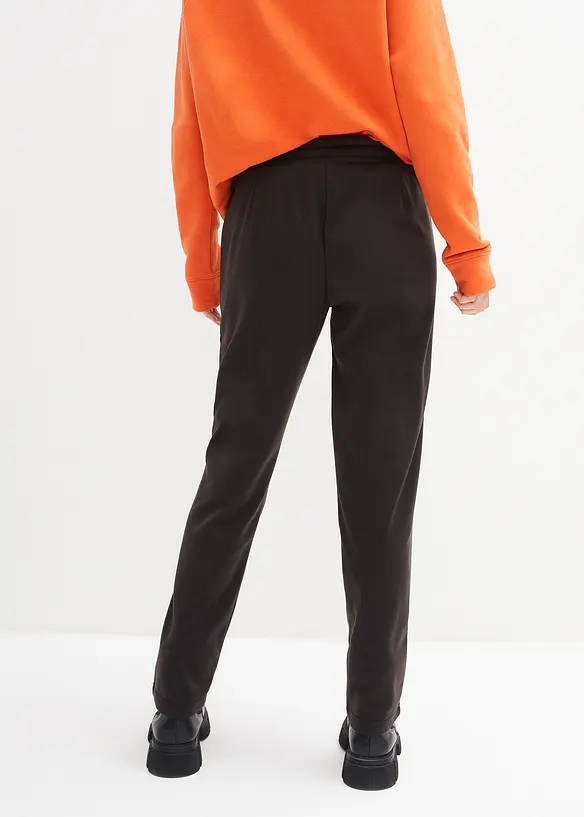 Thermo-Schlupfhose mit Bequembund in schwarz von hinten - bonprix Thermo-Schlupfhose mit Bequembund in schwarz von hinten - bonprix