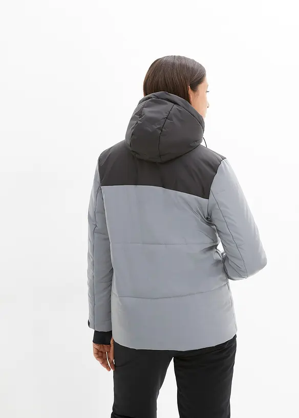 reflektierende, gesteppte Funktions-Jacke in silber von hinten (im Anschnitt) - bonprix