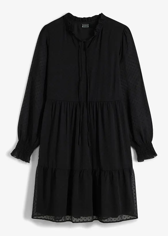 Minikleid in schwarz von vorne - bonprix