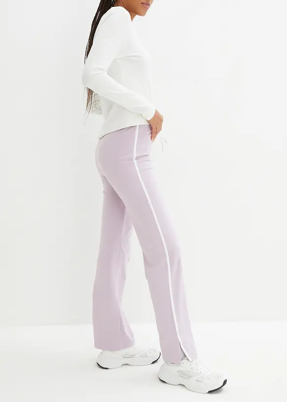 Jersey-Hose aus Baumwolle mit Stretch (2er Pack) in schwarz von vorne - bonprix