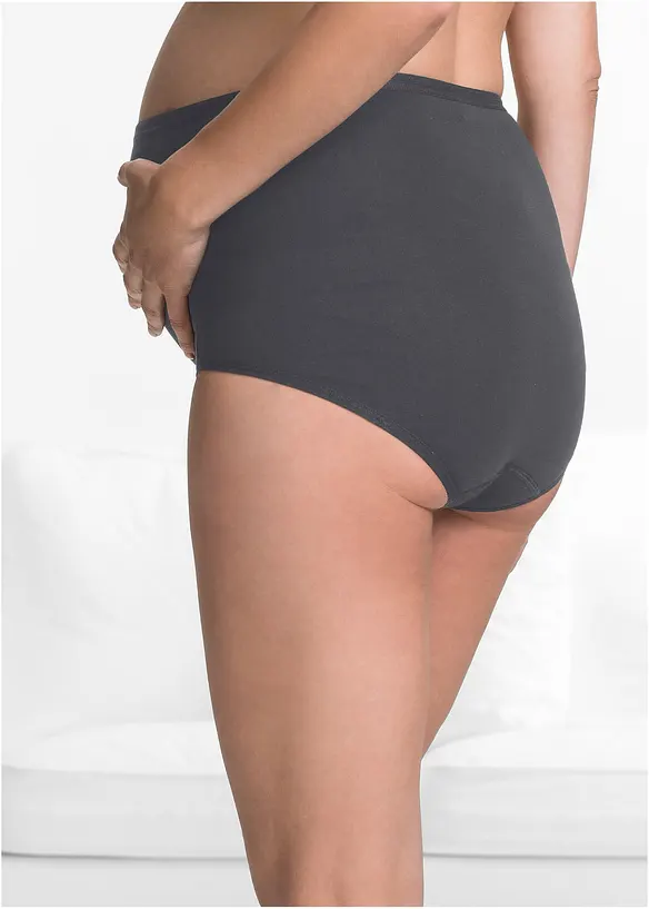Umstandsslip mit Bio-Baumwolle (2er Pack) in schwarz von hinten - bonprix