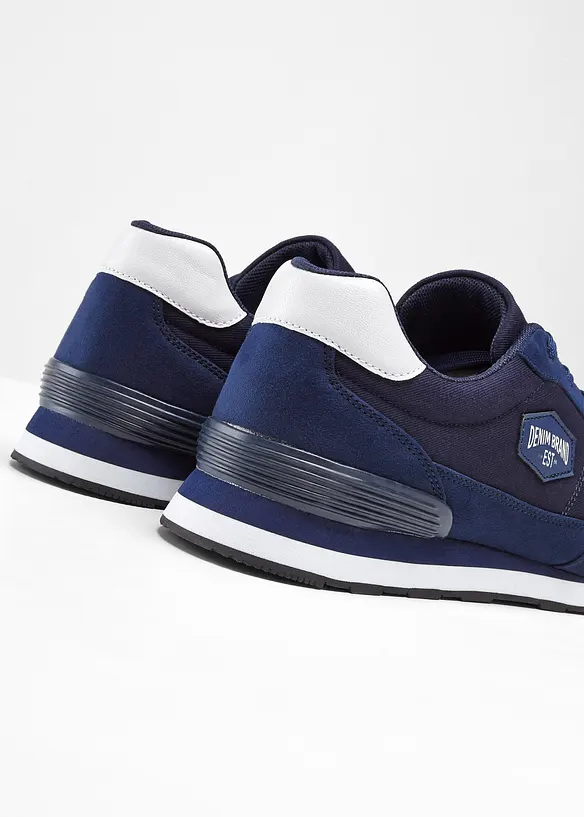Sneaker mit Mesh-Einsatz in blau - bonprix