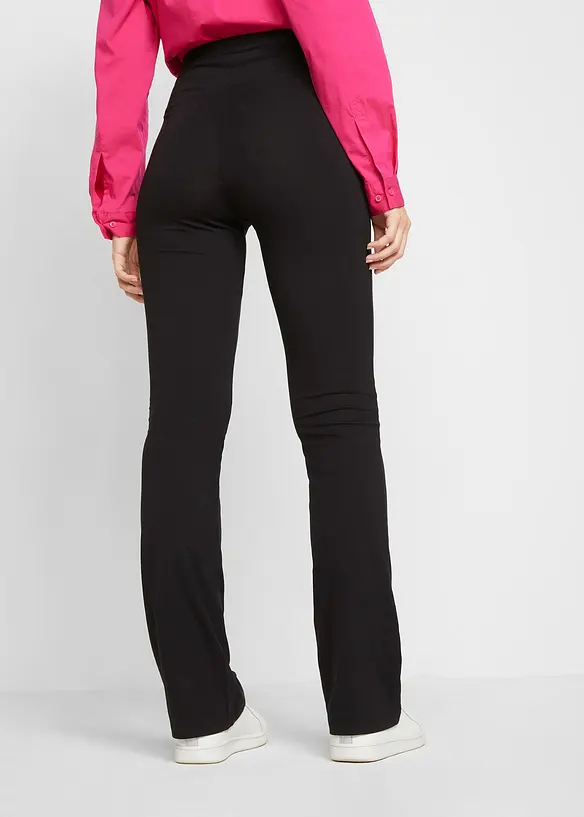 ausgestellte Leggings in schwarz von hinten - bonprix