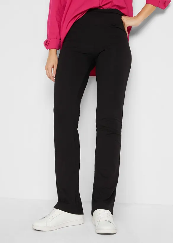 ausgestellte Leggings in schwarz von vorne - bonprix