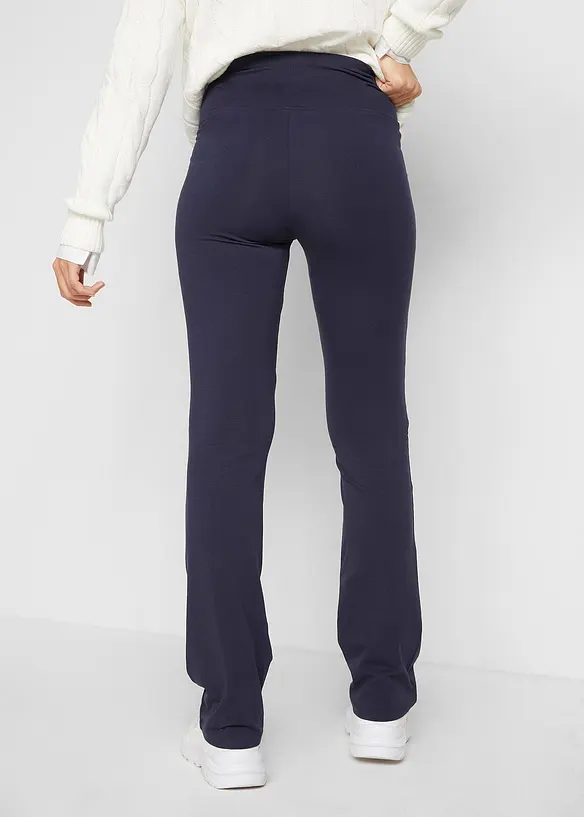 ausgestellte Leggings in blau von hinten - bonprix