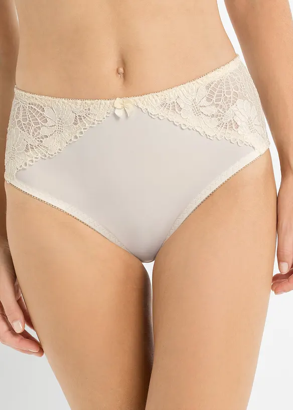 Maxislip mit Spitze (2er Pack) in beige von vorne - bonprix