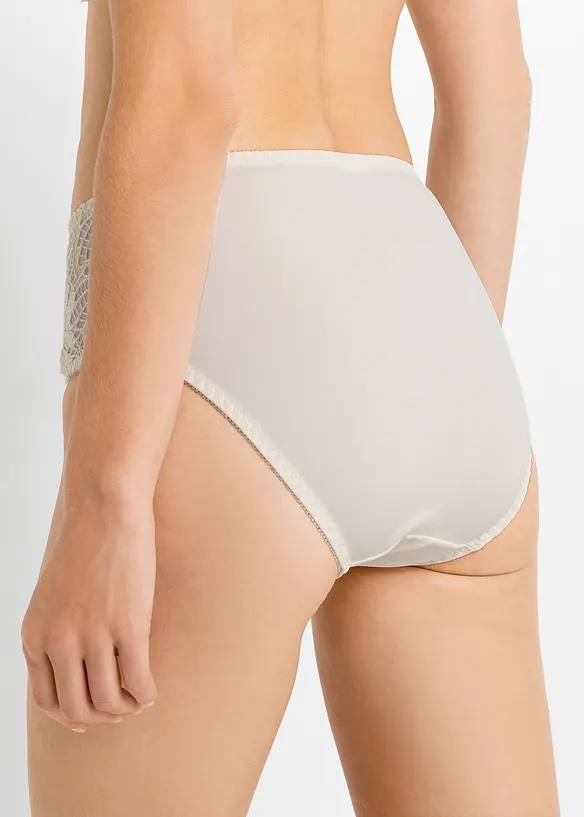 Maxislip mit Spitze (2er Pack) in beige von hinten - bonprix