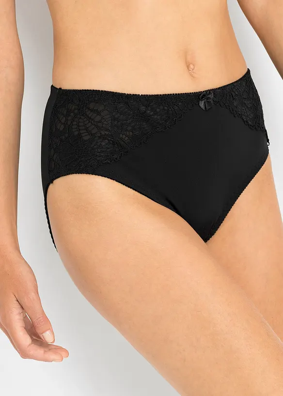 Maxislip mit Spitze (2er Pack) in beige von vorne - bonprix