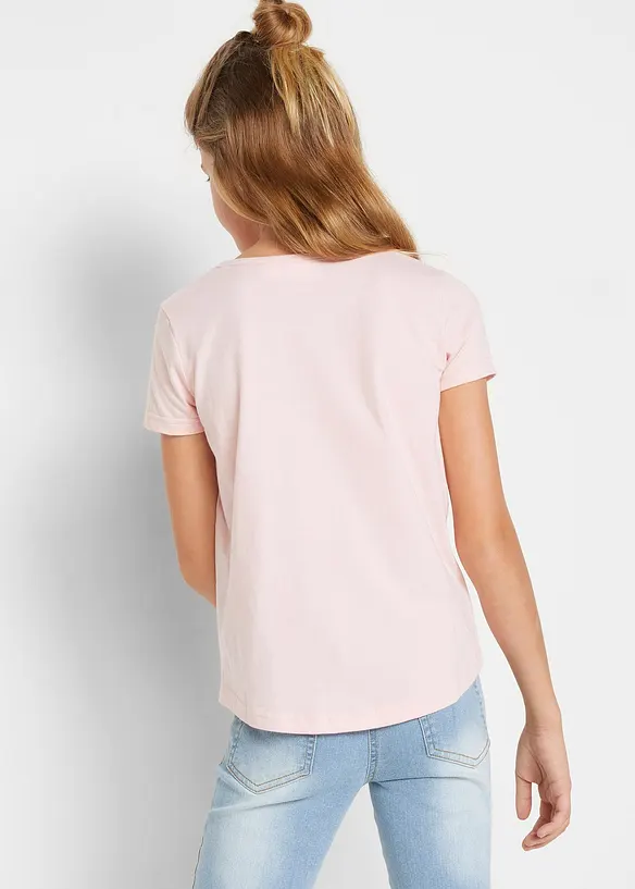 T-Shirt mit Bio-Baumwolle (2er Pack) in grau von hinten (im Anschnitt) - bonprix
