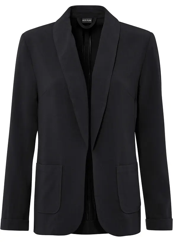 Blazer in schwarz von vorne - BODYFLIRT