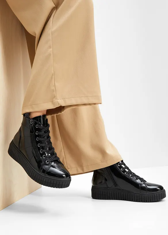 Jana Komfort-Schnürboots in bequemer Weite in schwarz - Jana Jana Komfort-Schnürboots in bequemer Weite in schwarz - Jana