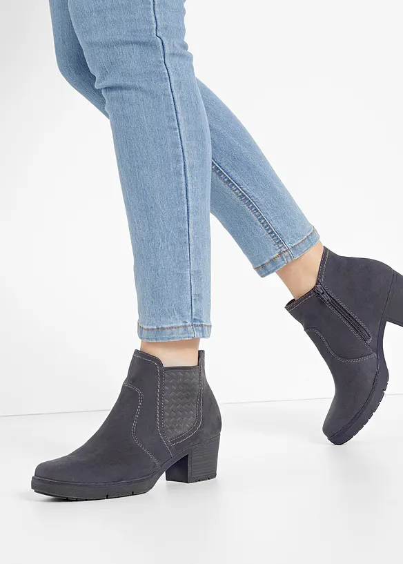 Jana Stiefelette in bequemer Weite in grau - Jana