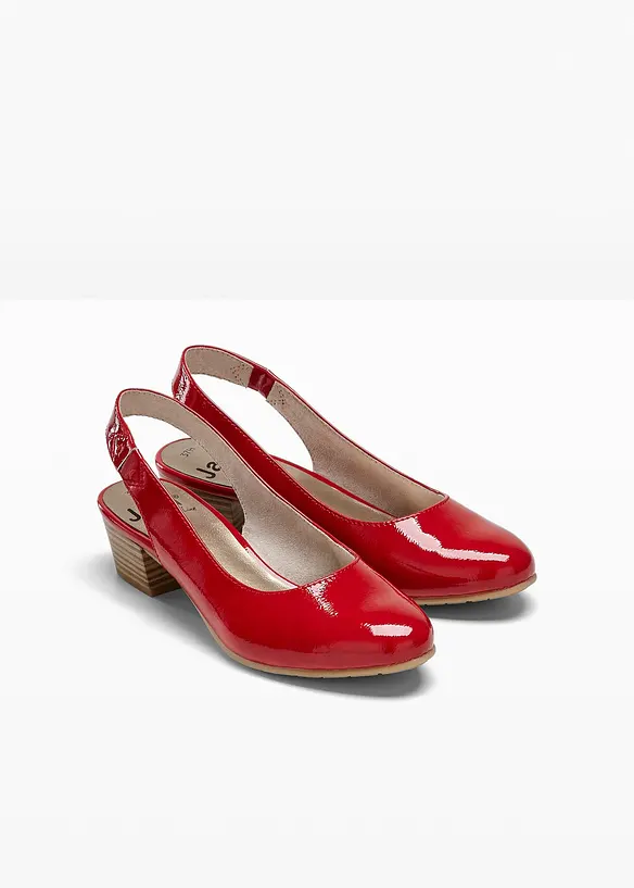 Jana Komfort-Slingpumps in bequemer Weite in rot - Jana