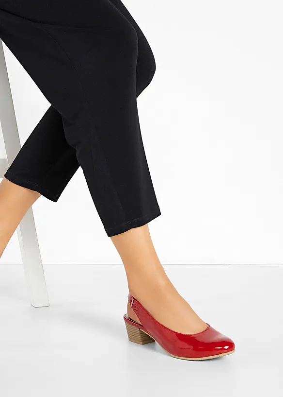 Jana Komfort-Slingpumps in bequemer Weite in rot - Jana