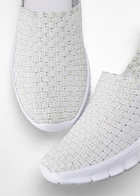 Komfort-Slipper mit flexibler Sohle in weiß - bonprix