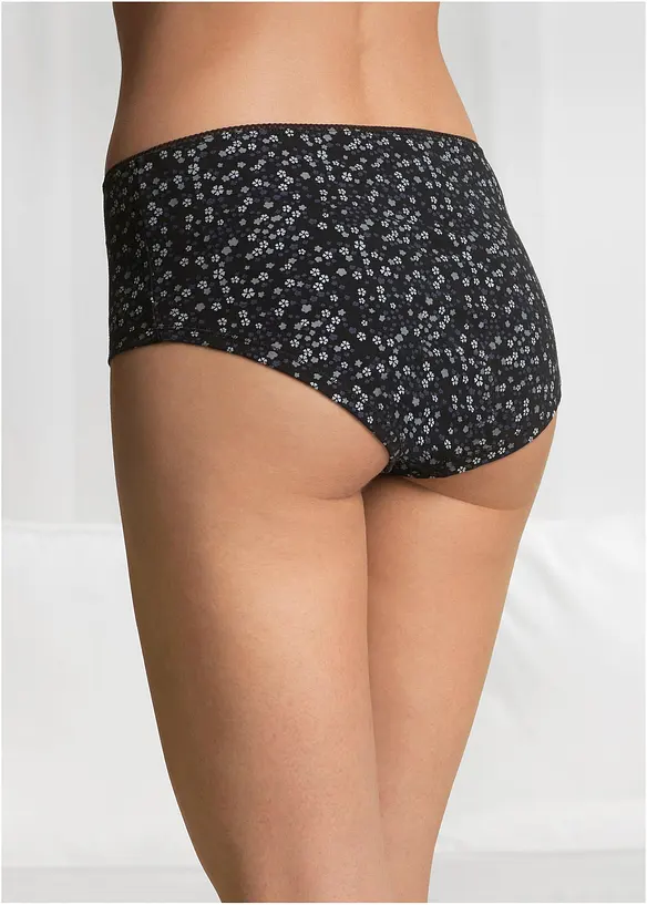 Maxipanty (4er Pack) in schwarz von hinten - bonprix