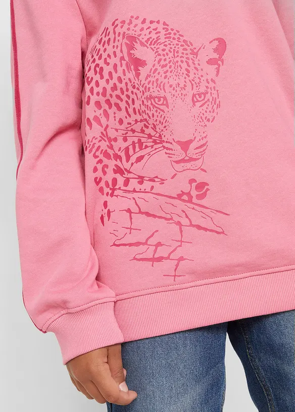 Hoodie aus reiner Bio-Baumwolle in pink (Detailaufnahme) - bonprix