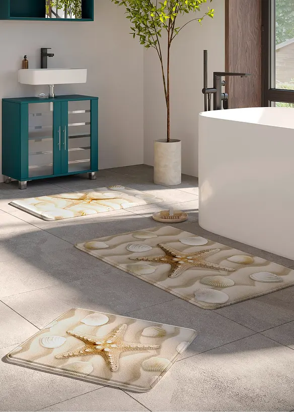 Badematte mit Memory Schaum in beige (Ambiente) - bonprix