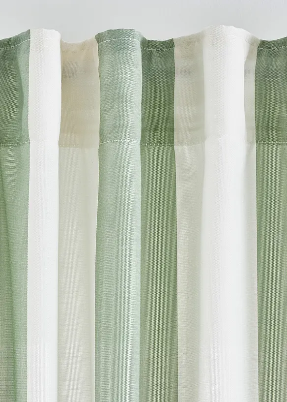 Vorhang mit recyceltem Polyester, auch in extra lang (1er Pack) in grün - bonprix