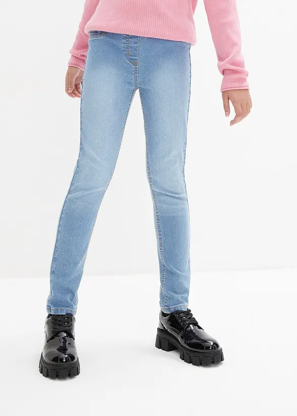 Jeggings  Mid Waist (2er Pack) in blau von vorne - bonprix
