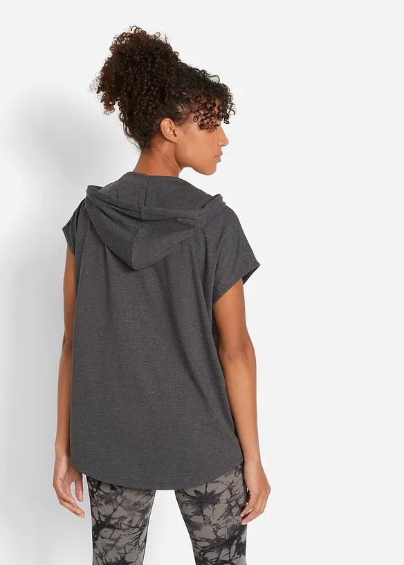 Oversize Hoodie in grau von hinten (im Anschnitt) - bonprix