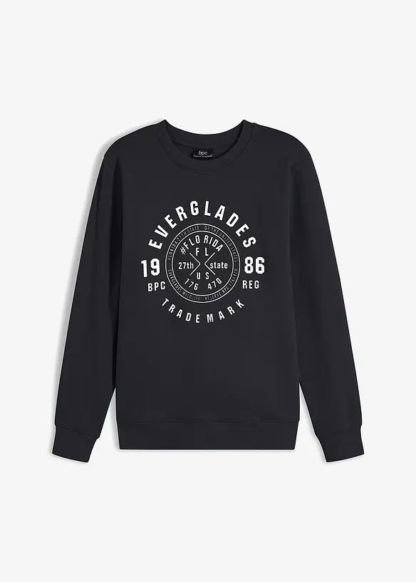 leichtes Sweatshirt in schwarz von vorne - bpc bonprix collection
